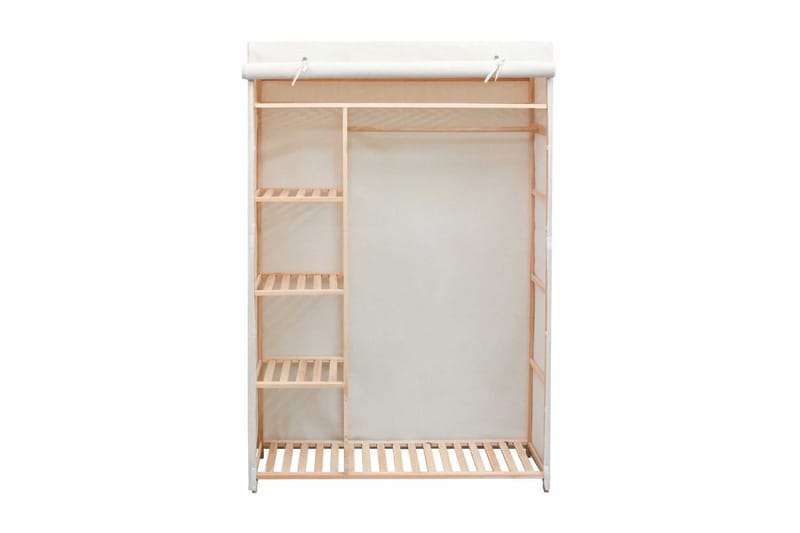 Vaatekaappi kangas ja mänty 110x40x170 cm - Valkoinen - Säilytys - Vaatesäilytys - Vaatekaappi