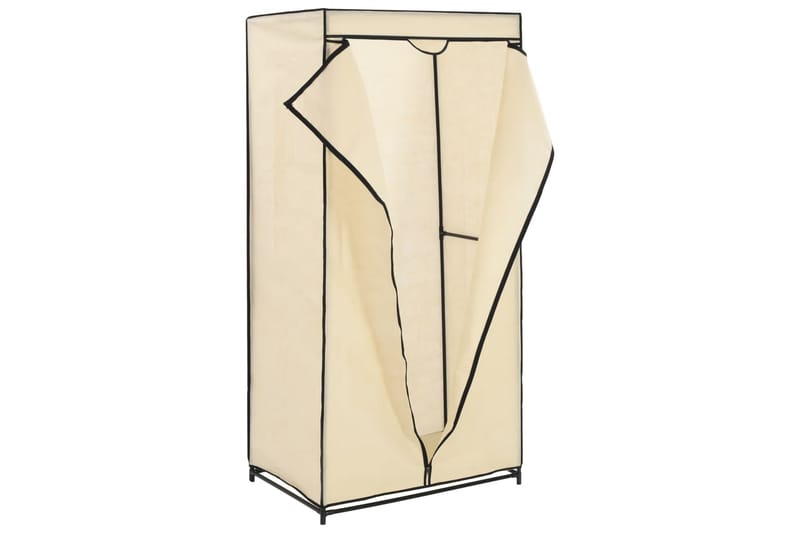 Vaatekaappi kerma 75x50x160 cm - Kerma - Säilytys - Vaatesäilytys - Vaatekaappi
