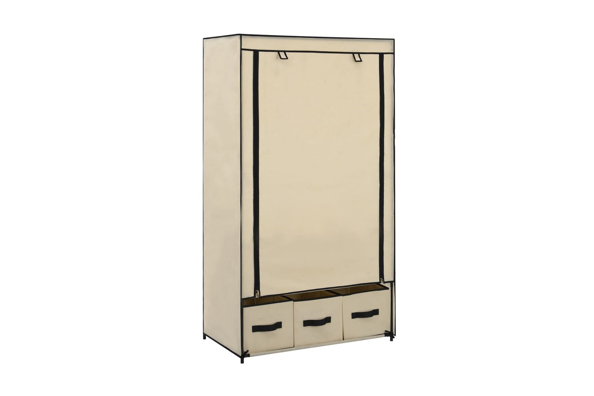 Vaatekaappi kerma 87x49x159 cm kangas - Kerma - Säilytys - Vaatesäilytys - Vaatekaappi