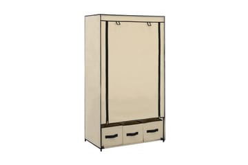 Vaatekaappi kerma 87x49x159 cm kangas - Kerma - Säilytys - Vaatesäilytys - Vaatekaappi