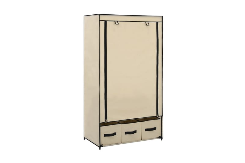 Vaatekaappi kerma 87x49x159 cm kangas - Kerma - Säilytys - Vaatesäilytys - Vaatekaappi