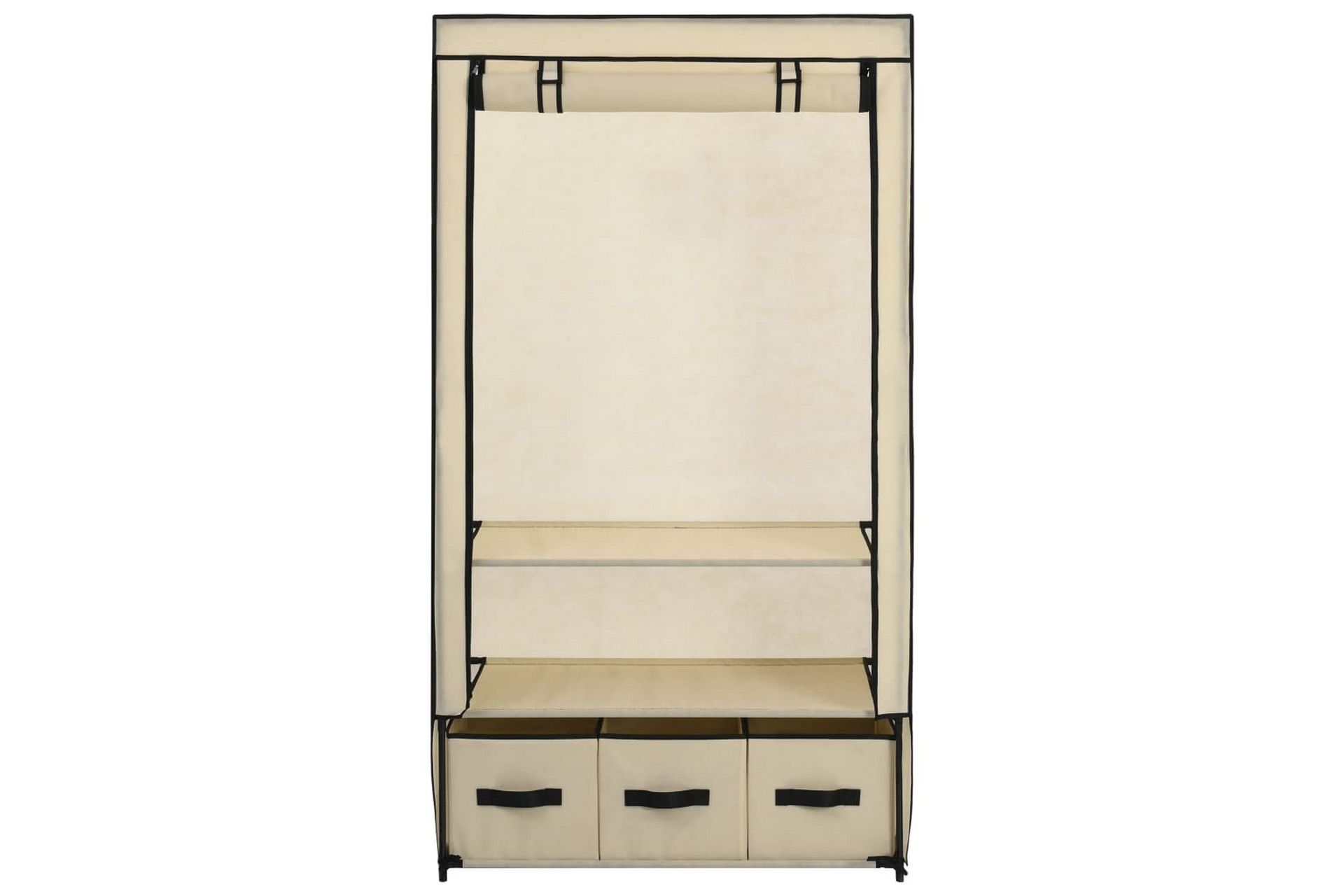 Vaatekaappi kerma 87x49x159 cm kangas - Kerma - Säilytys - Vaatesäilytys - Vaatekaappi