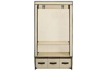 Vaatekaappi kerma 87x49x159 cm kangas - Kerma - Säilytys - Vaatesäilytys - Vaatekaappi