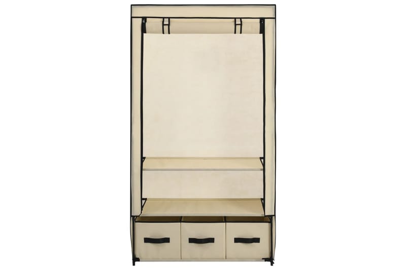 Vaatekaappi kerma 87x49x159 cm kangas - Kerma - Säilytys - Vaatesäilytys - Vaatekaappi