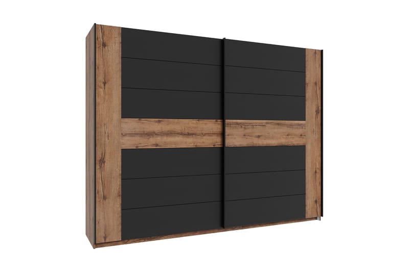Vaatekaappi Kipo 62x270 cm - Ruskea/Musta - Säilytys - Vaatesäilytys - Vaatekaappi
