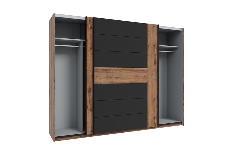Vaatekaappi Kipo 62x270 cm - Ruskea/Musta - Säilytys - Vaatesäilytys - Vaatekaappi