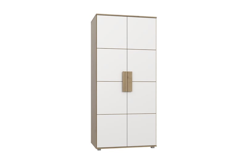 Vaatekaappi Knelston 91 cm - Ruskea/Valkoinen - Säilytys - Vaatesäilytys - Vaatekaappi
