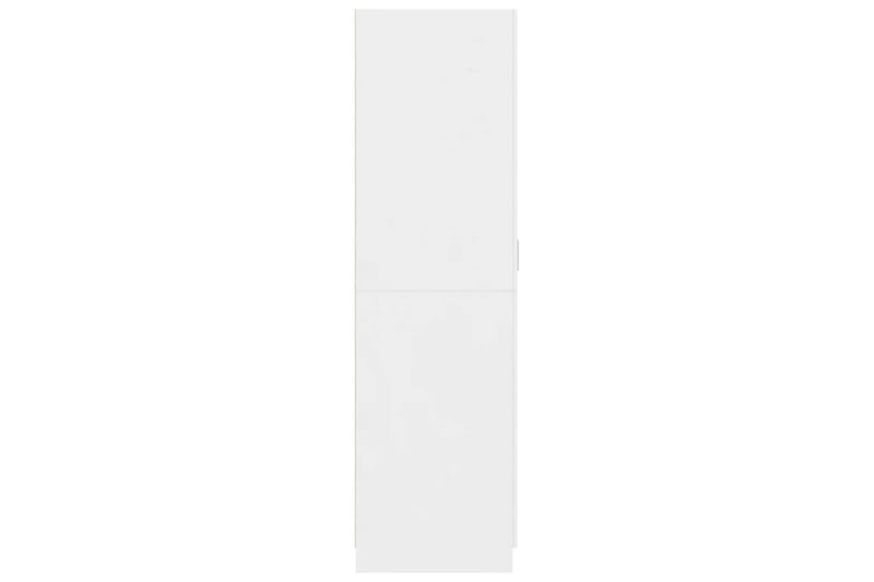 Vaatekaappi korkeakiilto valkoinen 80x52x180 cm lastulevy - Valkoinen - Säilytys - Vaatesäilytys - Vaatekaappi