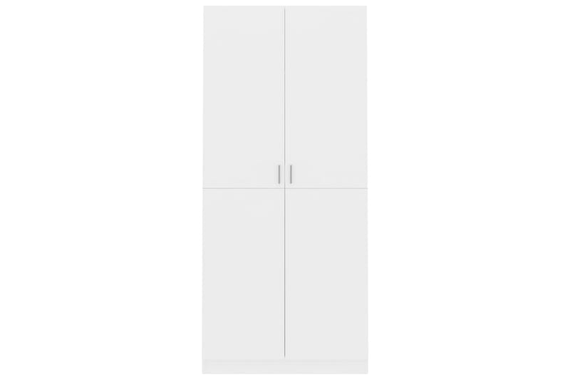 Vaatekaappi korkeakiilto valkoinen 90x52x200 cm lastulevy - Valkoinen - Säilytys - Vaatesäilytys - Vaatekaappi