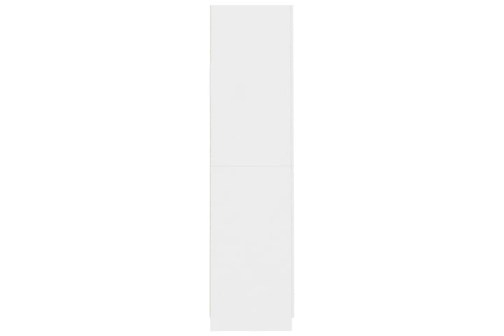 Vaatekaappi korkeakiilto valkoinen 90x52x200 cm lastulevy - Valkoinen - Vaatekaappi