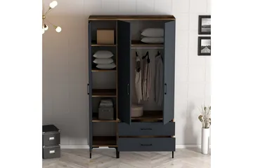 Vaatekaappi Kumsal 120 cm - Antrasiitti - Säilytys - Vaatesäilytys - Vaatekaappi