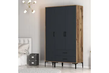Vaatekaappi Kumsal 120 cm - Antrasiitti - Säilytys - Vaatesäilytys - Vaatekaappi