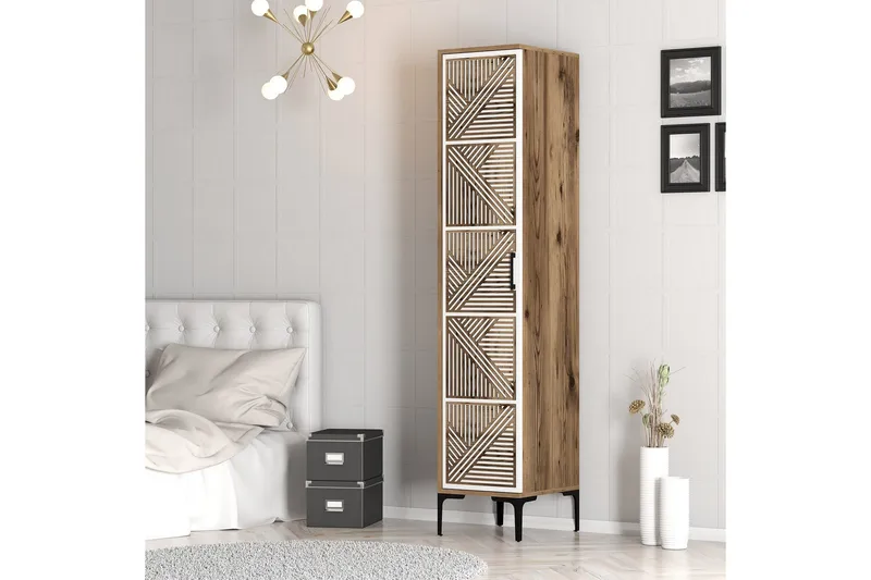 Vaatekaappi Kumsal 40 cm - Valkoinen - Säilytys - Kaappi - Säilytyskaappi