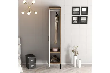 Vaatekaappi Kumsal 40 cm - Pähkinä/Valkoinen - Säilytys - Vaatesäilytys - Vaatekaappi