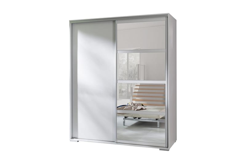 Vaatekaappi Leo 180x66x217 cm - Valkoinen - Säilytys - Vaatesäilytys - Vaatekaappi
