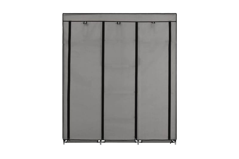 Vaatekaappi lokeroilla & tangoilla kangas 150x45x175cm - Harmaa - Säilytys - Vaatesäilytys - Vaatekaappi
