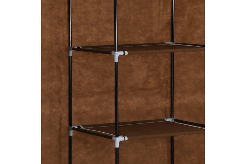 Vaatekaappi lokeroilla & tangoilla kangas 150x45x175cm - Ruskea - Säilytys - Vaatesäilytys - Vaatekaappi
