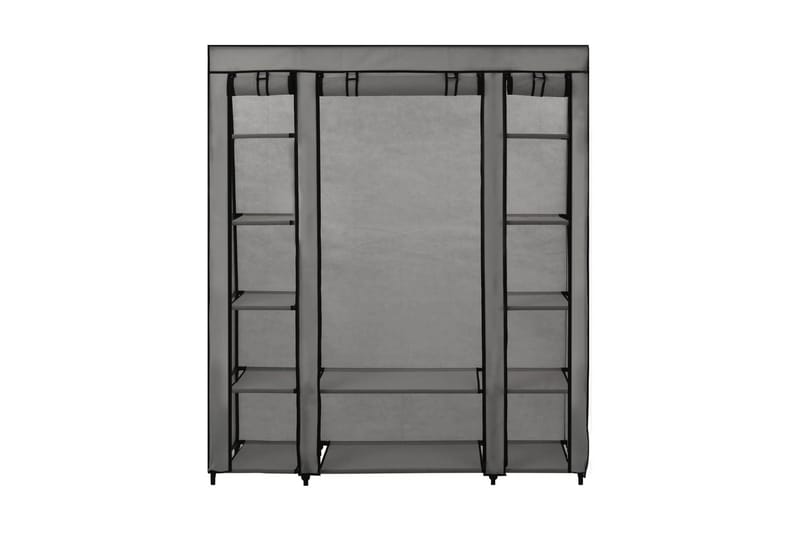Vaatekaappi lokeroilla & tangoilla kangas 150x45x176cm - Harmaa - Säilytys - Vaatesäilytys - Vaatekaappi