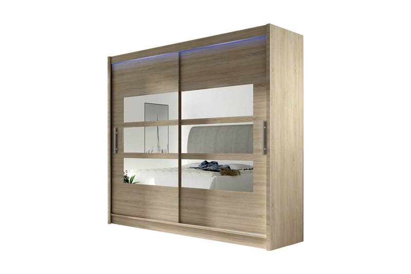 Vaatekaappi London 180x57x215 cm - Beige - Säilytys - Vaatesäilytys - Vaatekaappi