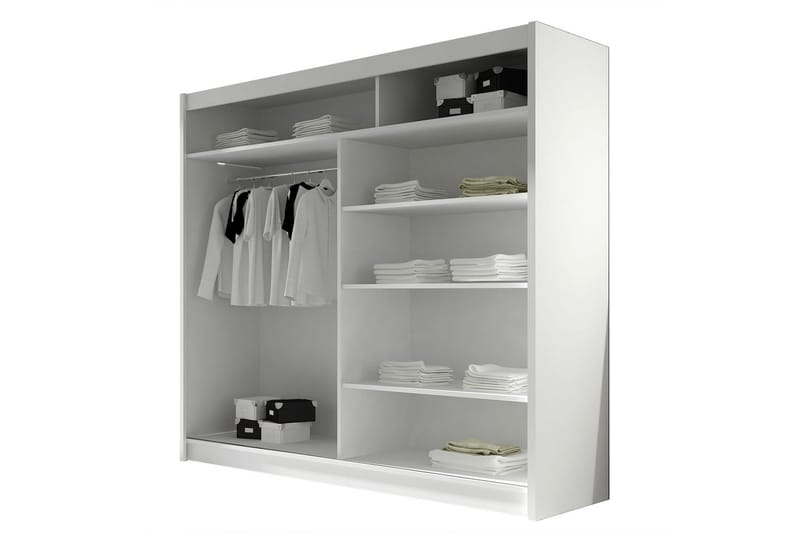 Vaatekaappi London 180x57x215 cm - Beige/Valkoinen - Säilytys - Vaatesäilytys - Vaatekaappi