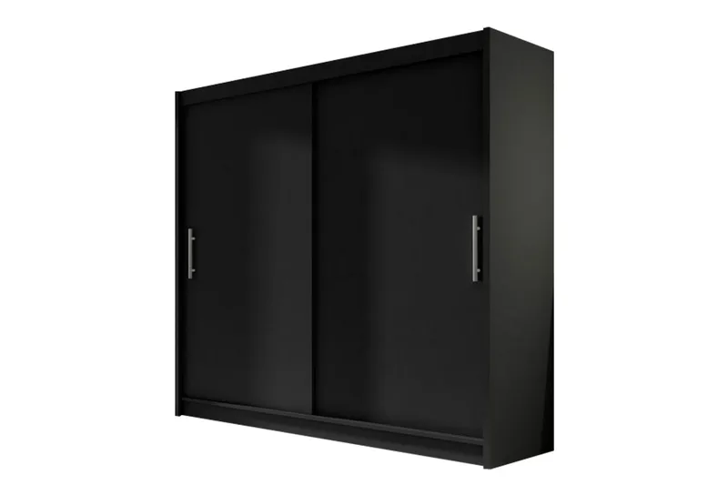 Vaatekaappi London liukuovet, Musta