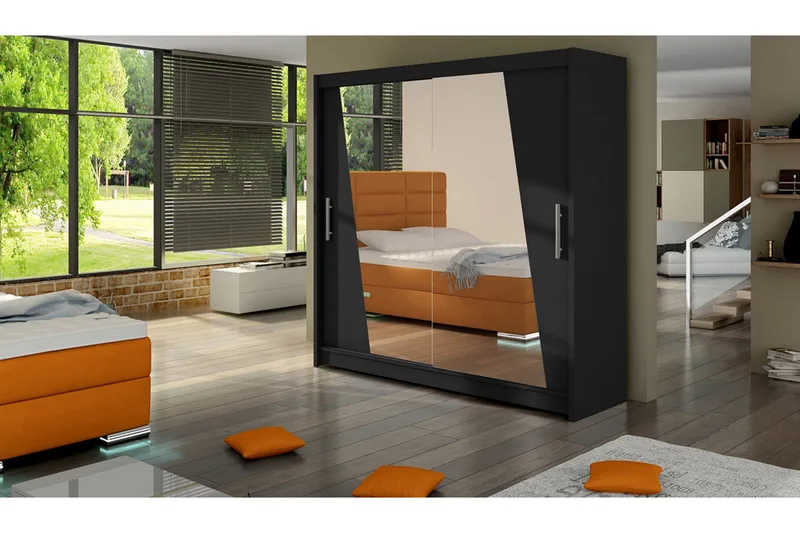 Vaatekaappi London - Musta - Säilytys - Vaatesäilytys - Vaatekaappi