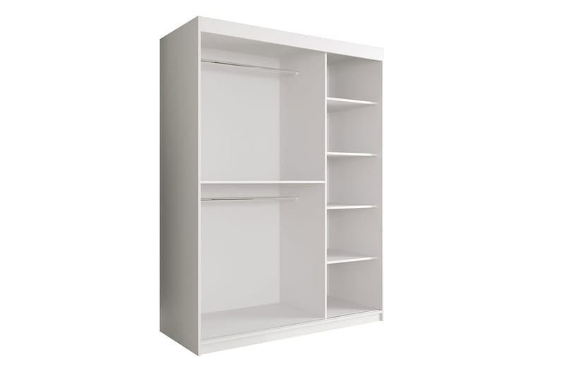 Vaatekaappi Marmesa 150 cm Marmorikuvio - Valkoinen/Kulta - Säilytys - Vaatesäilytys - Vaatekaappi