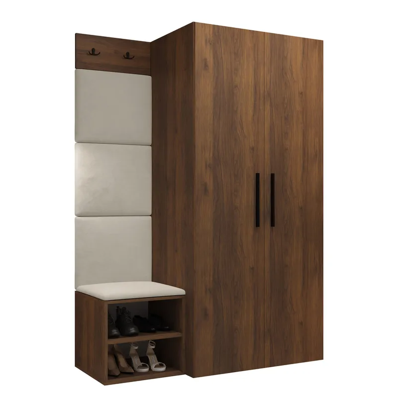 vaatekaappi Medi Walnut + Manila 02, Walnut + Manila 02