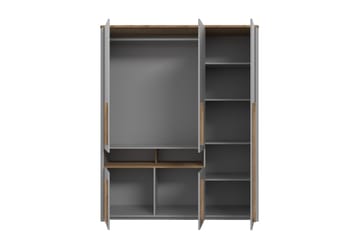 Vaatekaappi Meris 59x158 cm - Harmaa/Ruskea - Säilytys - Vaatesäilytys - Vaatekaappi