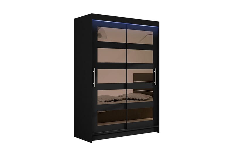Vaatekaappi Miami 120x58x200 cm, Musta