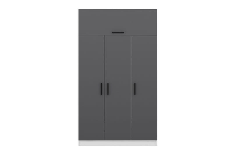 Vaatekaappi Minar 135 cm - Harmaa/Valkoinen - Säilytys - Vaatesäilytys - Vaatekaappi