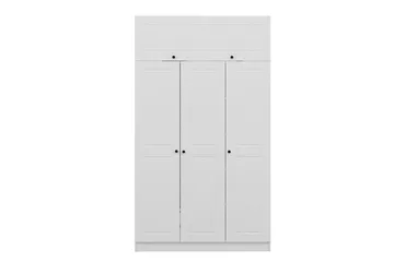 Vaatekaappi Minar 135 cm - Valkoinen - Säilytys - Vaatesäilytys - Vaatekaappi