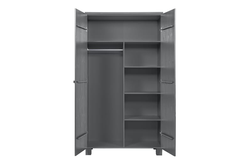 Vaatekaappi Mitchell 111 cm - Teräksenharmaa mänty - Säilytys - Vaatesäilytys - Vaatekaappi