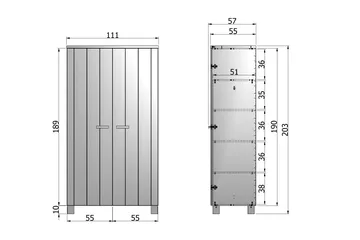 Vaatekaappi Mitchell 111 cm - Teräksenharmaa mänty - Säilytys - Vaatesäilytys - Vaatekaappi