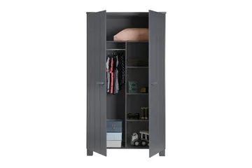 Vaatekaappi Mitchell 111 cm - Teräksenharmaa mänty - Säilytys - Vaatesäilytys - Vaatekaappi