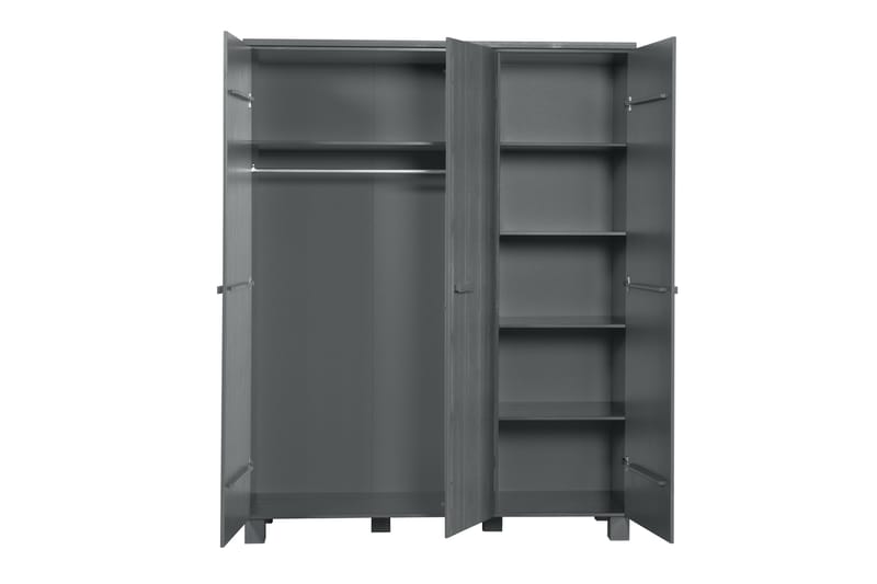 Vaatekaappi Mitchell 158 cm - Teräksenharmaa mänty - Säilytys - Vaatesäilytys - Vaatekaappi