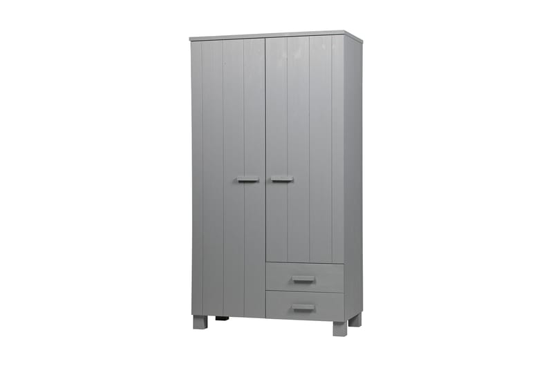 Vaatekaappi Mitchell 2 laatikolla 111 cm - Harmaa mänty - Säilytys - Vaatesäilytys - Vaatekaappi