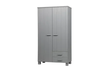 Vaatekaappi Mitchell 2 laatikolla 111 cm - Harmaa mänty - Säilytys - Vaatesäilytys - Vaatekaappi