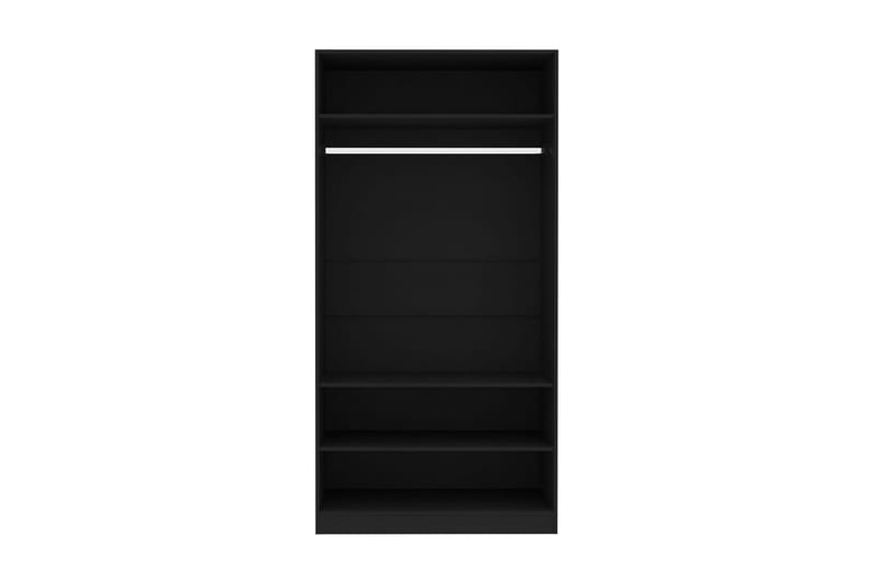 Vaatekaappi musta 100x50x200 cm lastulevy - Musta - Säilytys - Vaatesäilytys - Vaatekaappi