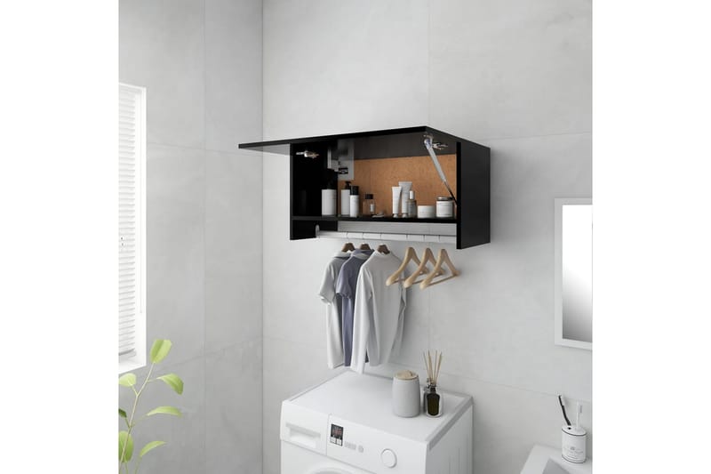 Vaatekaappi musta 70x32,5x35 cm lastulevy - Säilytys - Vaatesäilytys - Vaatekaappi