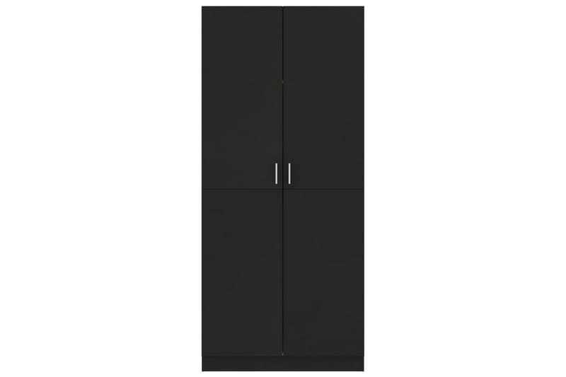 Vaatekaappi musta 80x52x180 cm lastulevy - Musta - Säilytys - Vaatesäilytys - Vaatekaappi