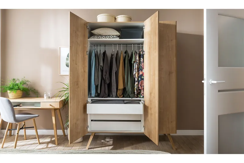 Vaatekaappi Nature Luonnonväri/Valkoinen - VOX - Säilytys - Vaatesäilytys - Vaatekaappi