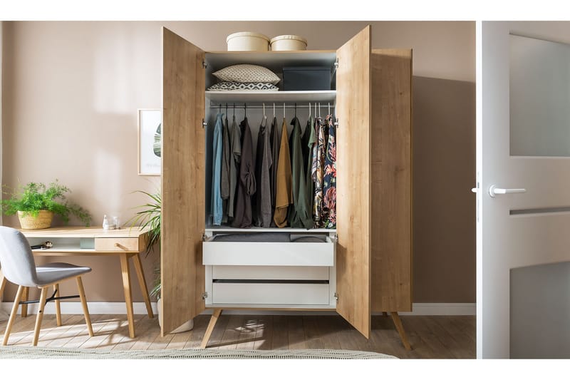 Vaatekaappi Nature Luonnonväri/Valkoinen - VOX - Säilytys - Vaatesäilytys - Vaatekaappi