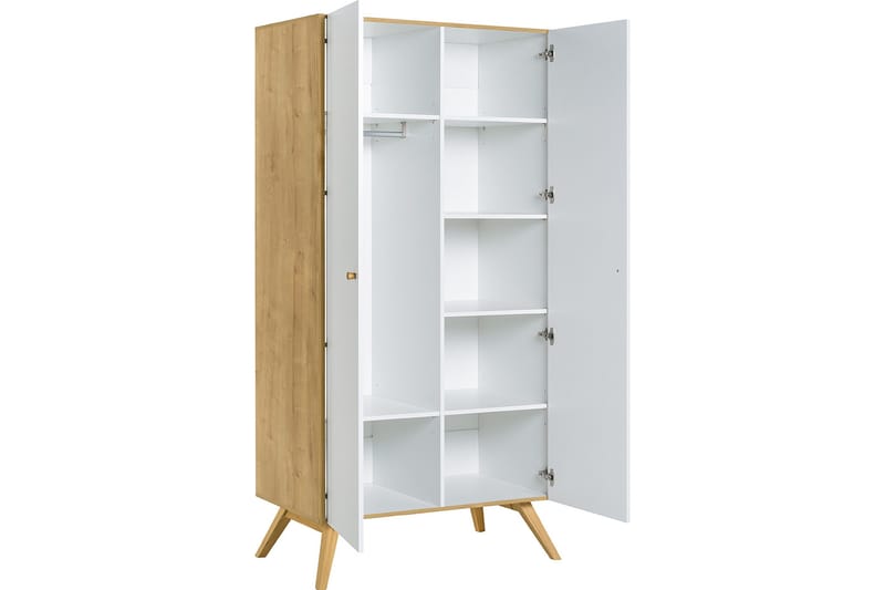 Vaatekaappi Nature Valkoinen/Luonnonväri - VOX - Säilytys - Vaatesäilytys - Vaatekaappi