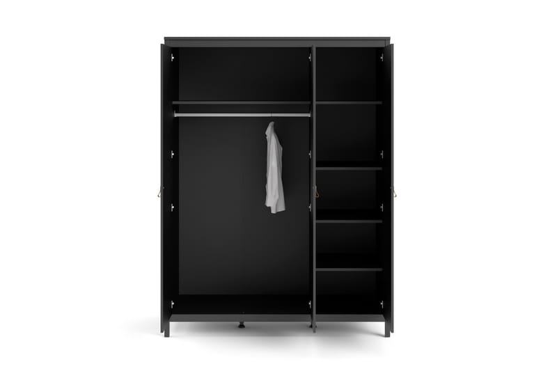 Vaatekaappi Osterholm 58x150 cm - Musta - Säilytys - Vaatesäilytys - Vaatekaappi