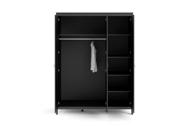Vaatekaappi Osterholm 58x150 cm - Musta - Säilytys - Vaatesäilytys - Vaatekaappi