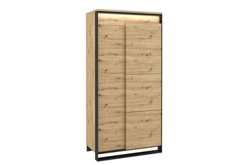Vaatekaappi Quant 50x95 cm - Tammi/Musta - Säilytys - Vaatesäilytys - Vaatekaappi