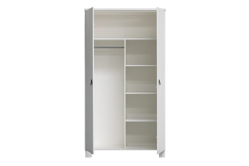 Vaatekaappi Rawsone 55x111 cm - Valkoinen - Säilytys - Vaatesäilytys - Vaatekaappi