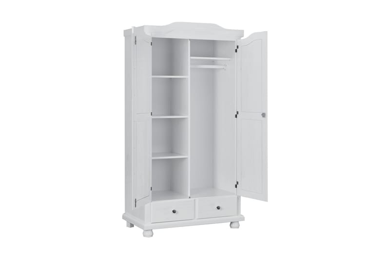 Vaatekaappi Reutte 104 cm - Valkoinen - Säilytys - Vaatesäilytys - Vaatekaappi