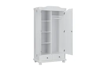 Vaatekaappi Reutte 104 cm - Valkoinen - Säilytys - Vaatesäilytys - Vaatekaappi